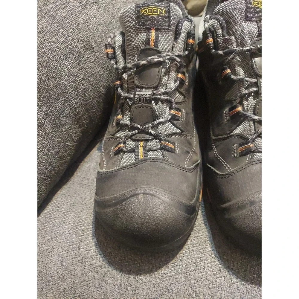 KEEN Utility‎ Braddock Men's 14D Black Bossa Nova Steel Toe Low Hiker Work Shoes